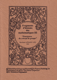 Image du produit Fragments d'histoire des mathmatiques Tome III