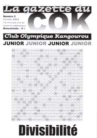 Image du produit Gazette du club Olympique Kangourou Junior N°3