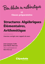 Image du produit Structures Algébriques Elémentaires, Arithmétique 