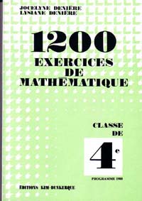 Image du produit 1200 exercices de mathmatiques 4e