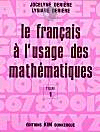 Image du produit Le français à l'usage des mathématiques